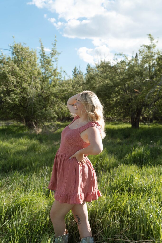 Reno Nevada CNA Graduation Senior Portraits with a dog. Reno Lake Tahoe senior photographer. 