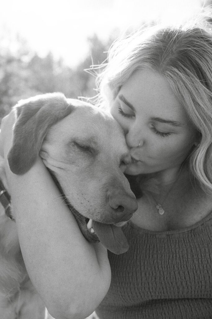 Reno Nevada CNA Graduation Senior Portraits with a dog. Reno Lake Tahoe senior photographer. 