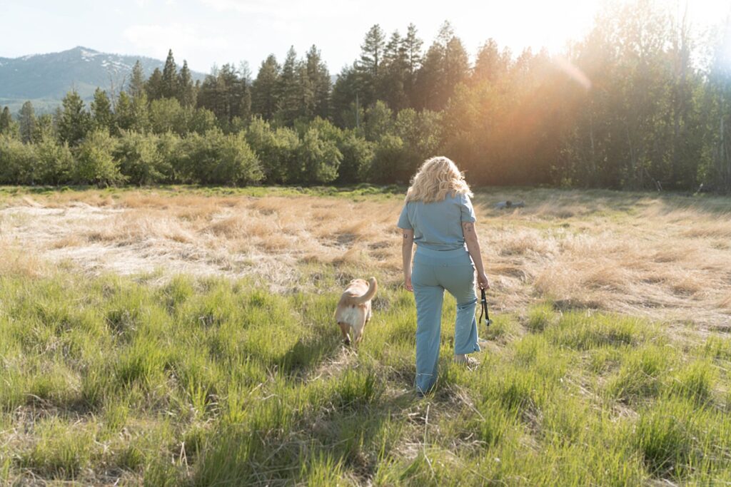 Reno Nevada CNA Graduation Senior Portraits with a dog. Reno Lake Tahoe senior photographer. 