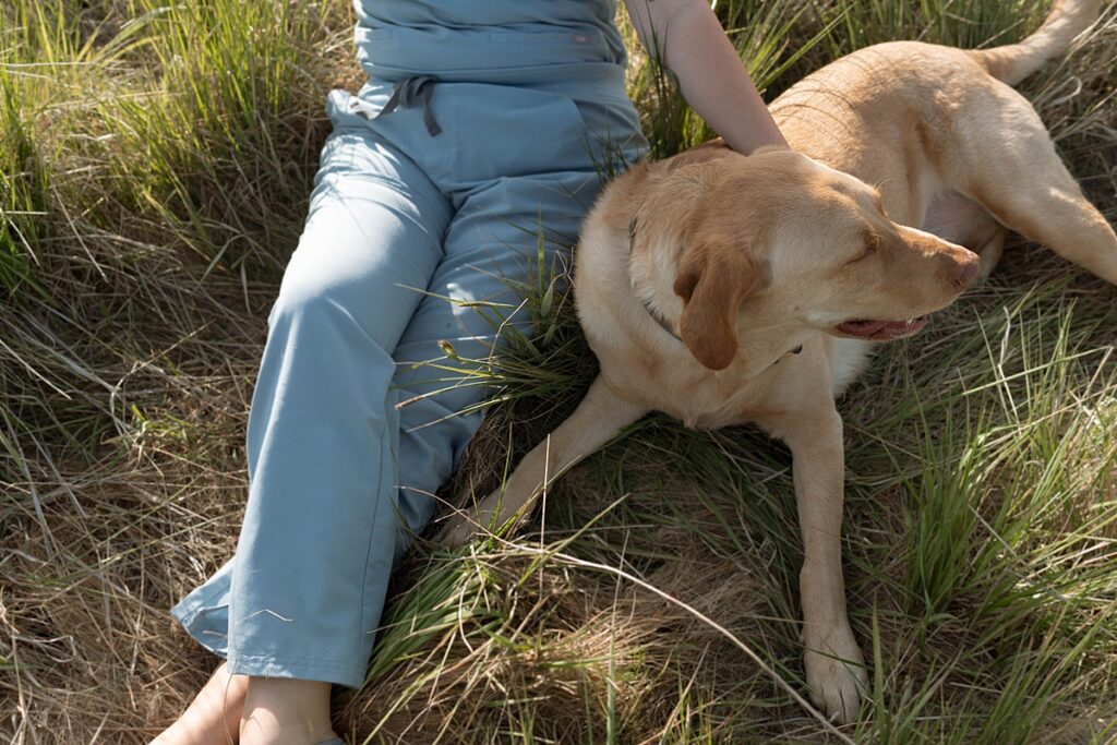 Reno Nevada CNA Graduation Senior Portraits with a dog. Reno Lake Tahoe senior photographer. 