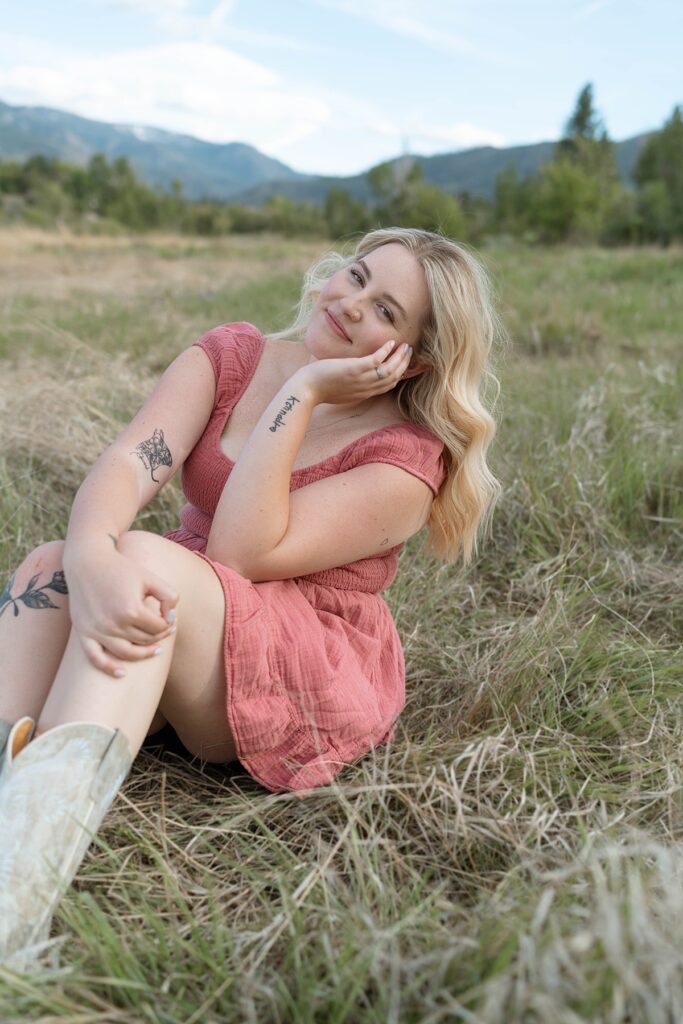 Reno Nevada CNA Graduation Senior Portraits with a dog. Reno Lake Tahoe senior photographer. 