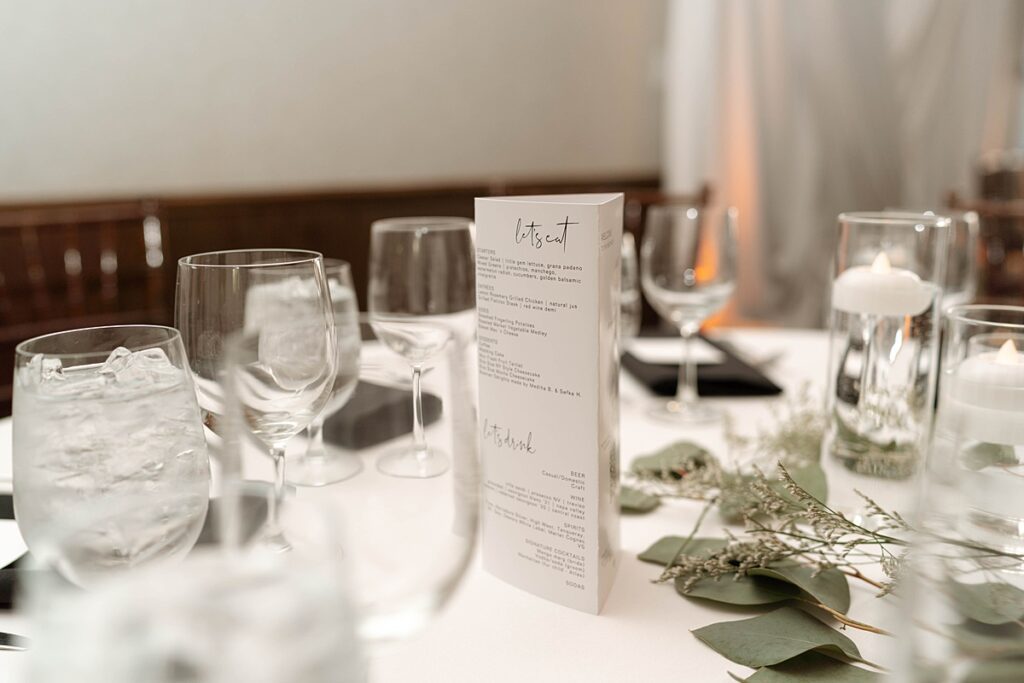 reception table. Plumpjack inn Truckee Palisades Lake Tahoe Wedding photographer videographer