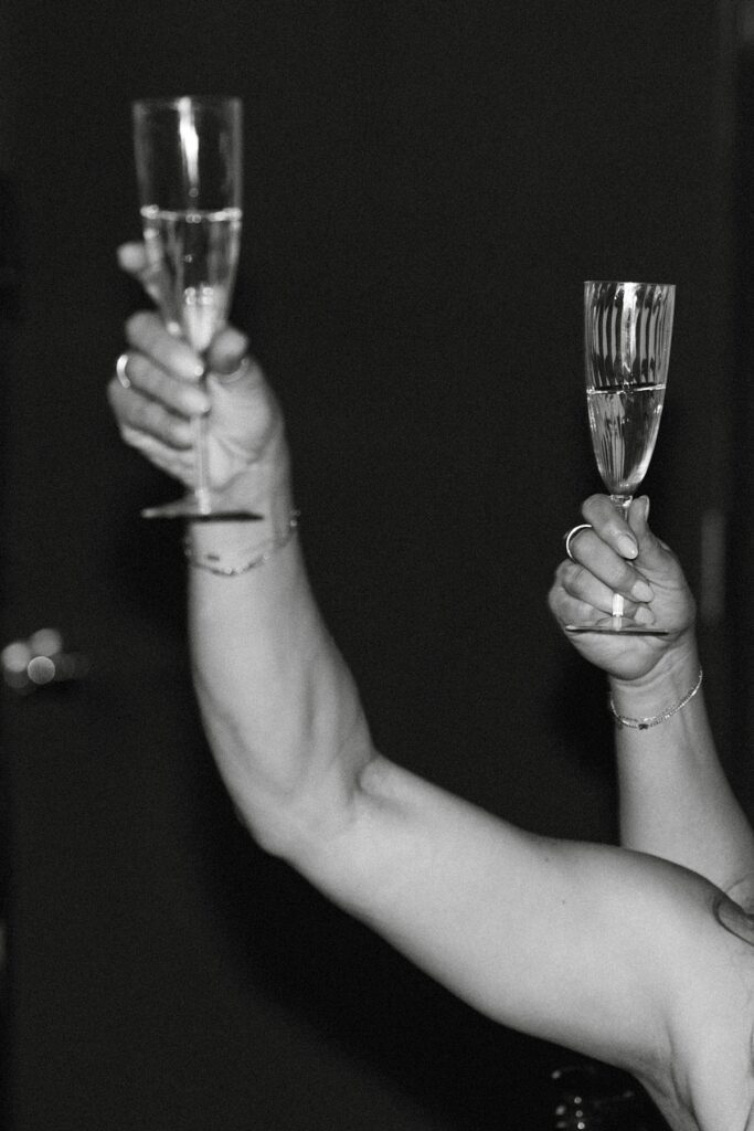  wedding reception. champagne toast. Plumpjack inn Truckee Palisades Lake Tahoe Wedding photographer videographer