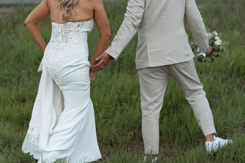 bride and groom portraits. palisades meadows. Plumpjack inn Truckee Palisades Lake Tahoe Wedding photographer videographer