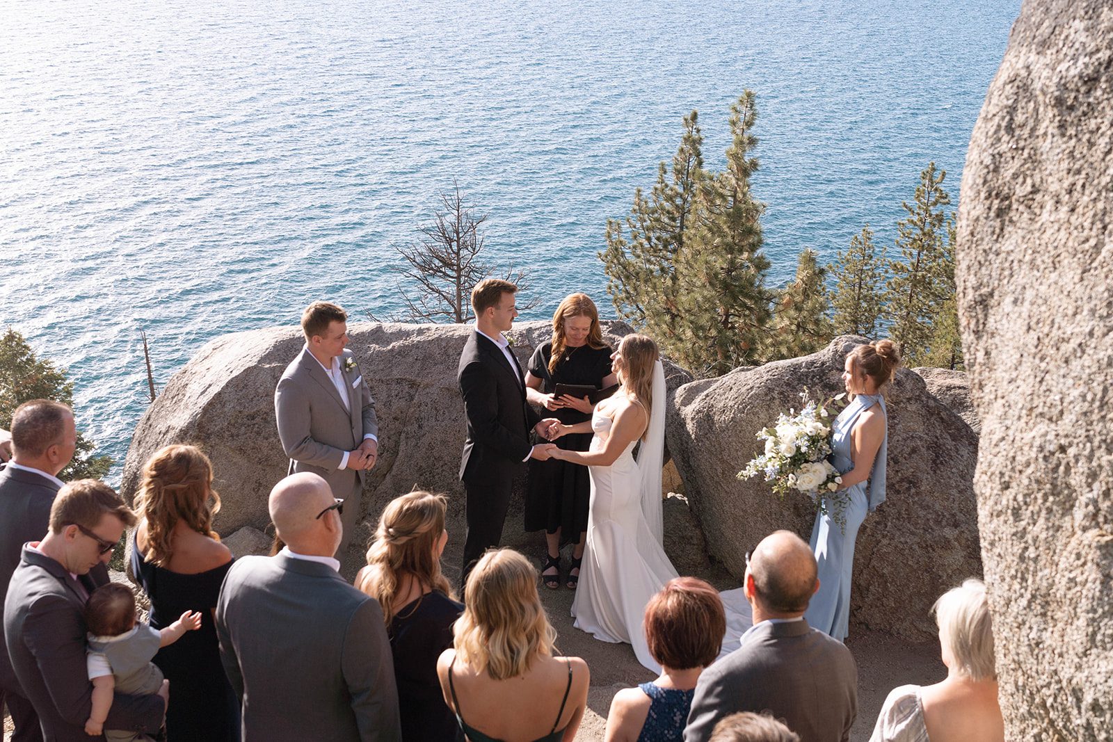 Elopement Ceremony at Logan Shoals in Lake Tahoe