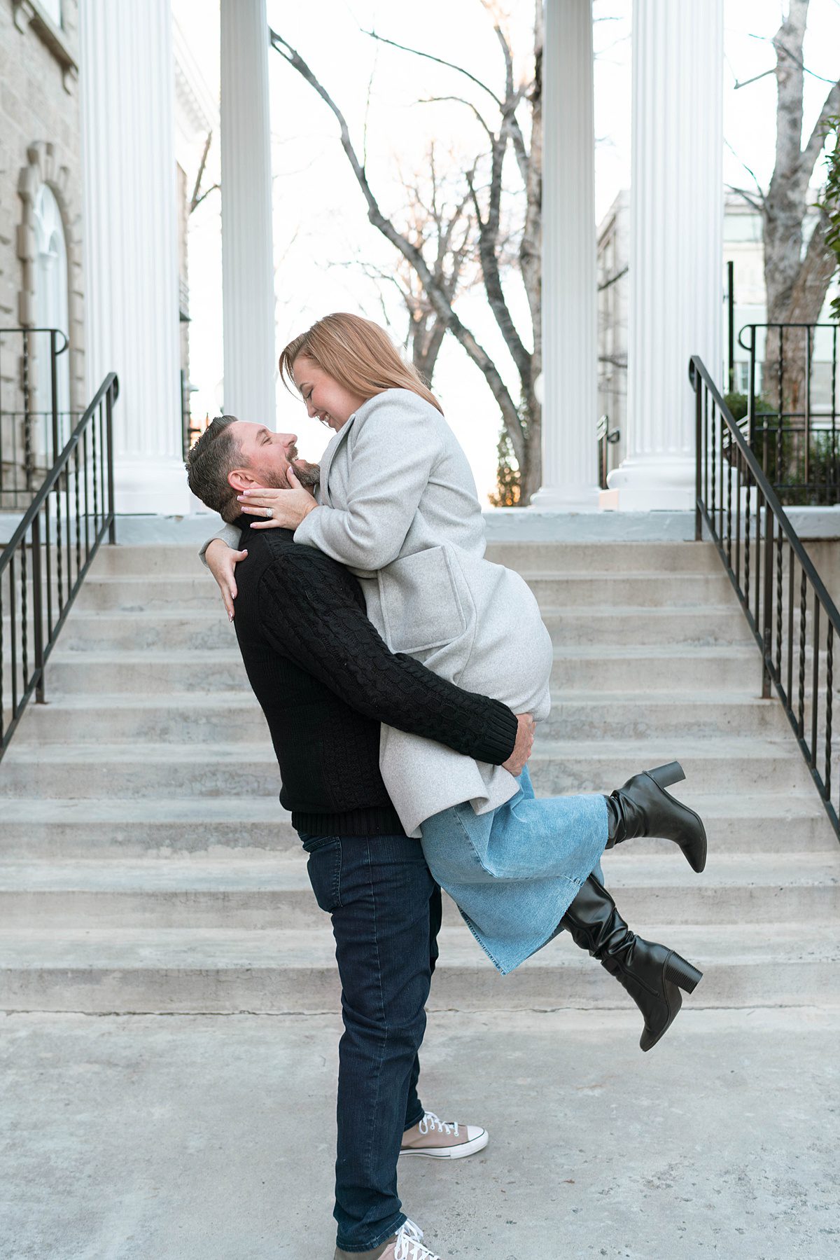 Downtown Carson City Nevada Family Session Urban style photos captured by Lake Tahoe wedding photographer. Mom and dad photos