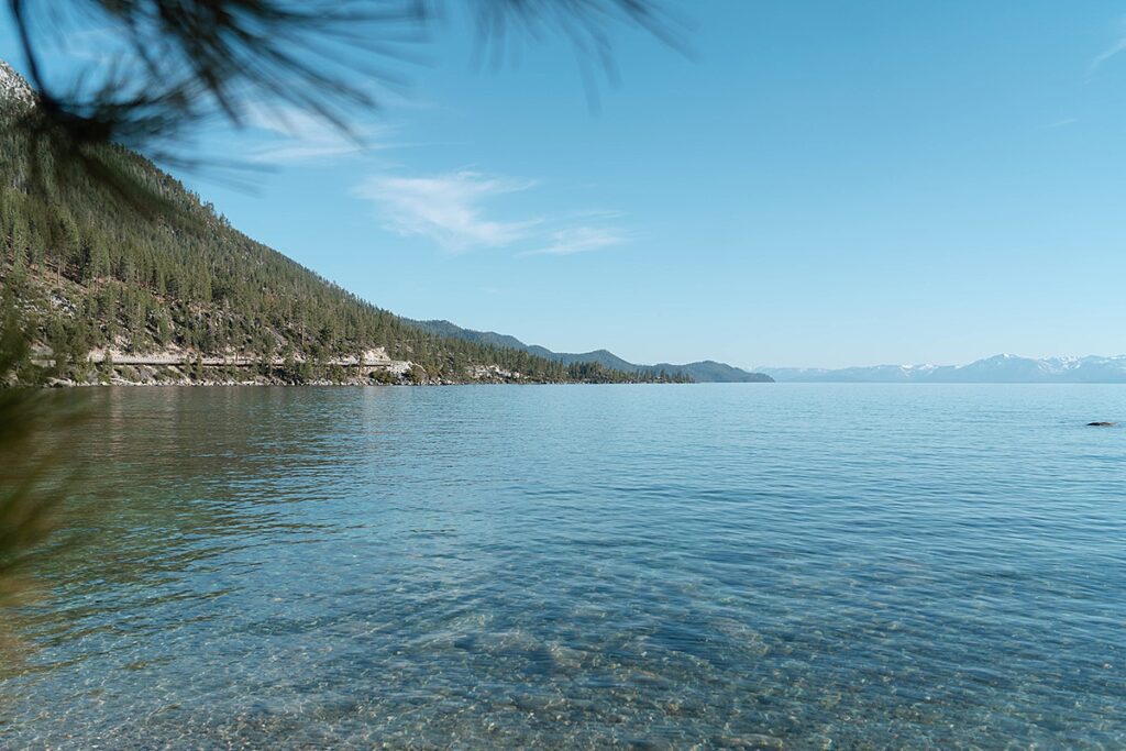 Hidden Beach engagement photos in Lake Tahoe captured by wedding photographer
