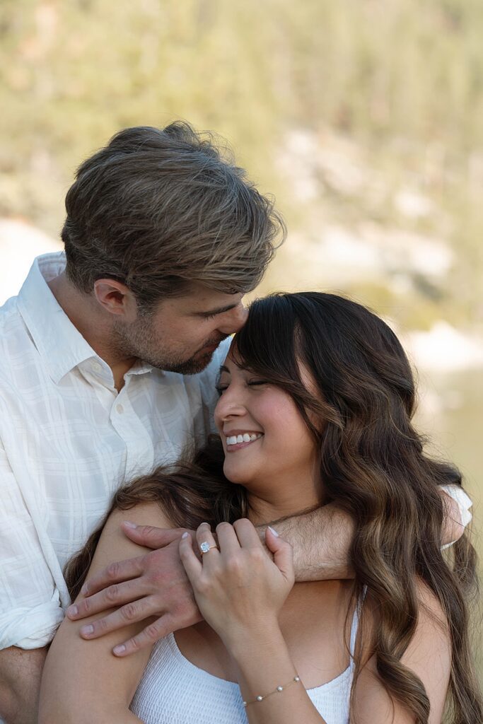 Hidden Beach engagement photos in Lake Tahoe captured by wedding photographer